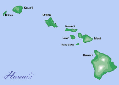 Hawaiian Islands Map