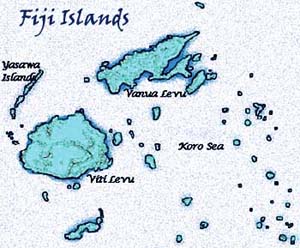 map of fijian islands. Fiji Islands Map